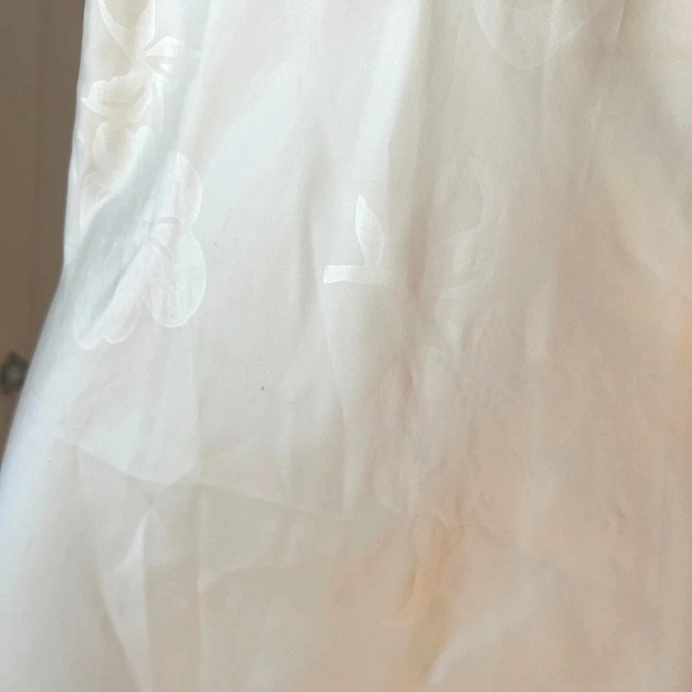 Vintage Silk‎ Blend Nightgown Slip Dress Cream Small Coquette Bridal Balletcore - Picture 6 of 8